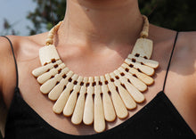 Load image into Gallery viewer, Vintage Yak Bone (Horn) Necklace- Slab Beaded
