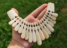 Load image into Gallery viewer, Vintage Yak Bone (Horn) Necklace- Slab Beaded
