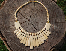 Load image into Gallery viewer, Vintage Yak Bone (Horn) Necklace- Slab Beaded
