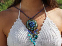 Load image into Gallery viewer, Turquoise Leather Necklace – Eco-Friendly &amp; Handmade in Nepal
