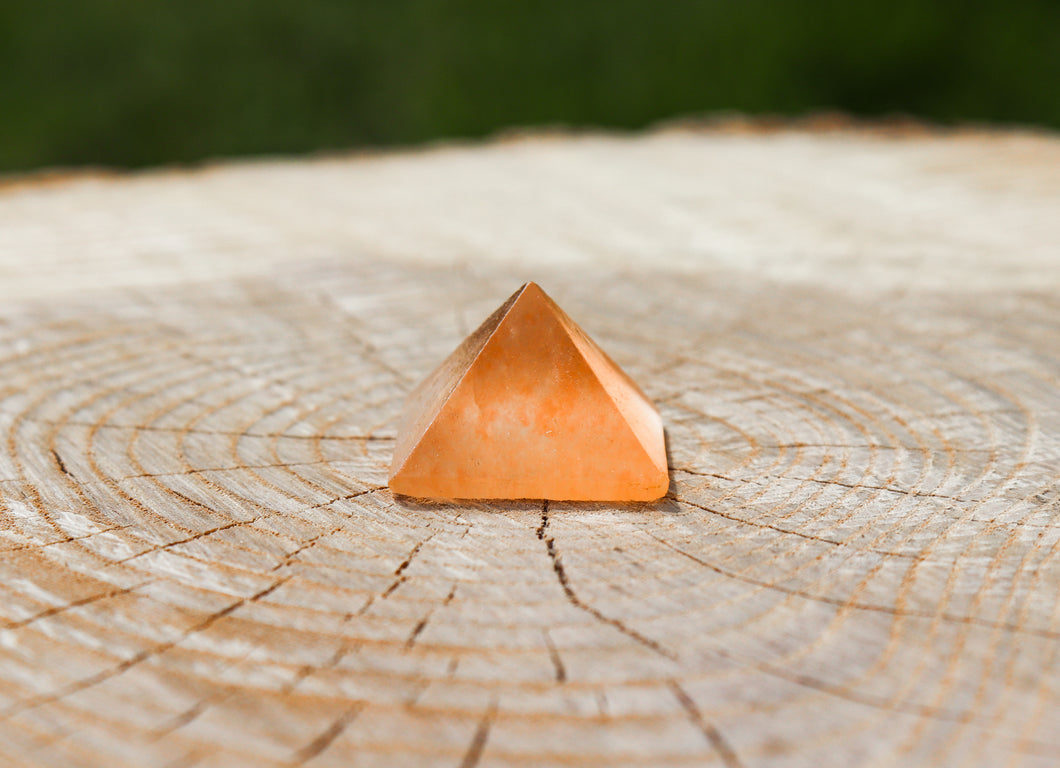 Orange Selenite Pyramid