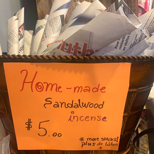 Homemade Incense Sticks - Sandalwood