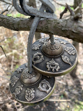 Load image into Gallery viewer, Tingsha 8 Lucky healing Tibetan symbols Mazira
