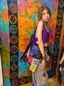 Multi-Coloured Patchy Shoulder Bag