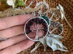 Tree of Life Crystal Pendants