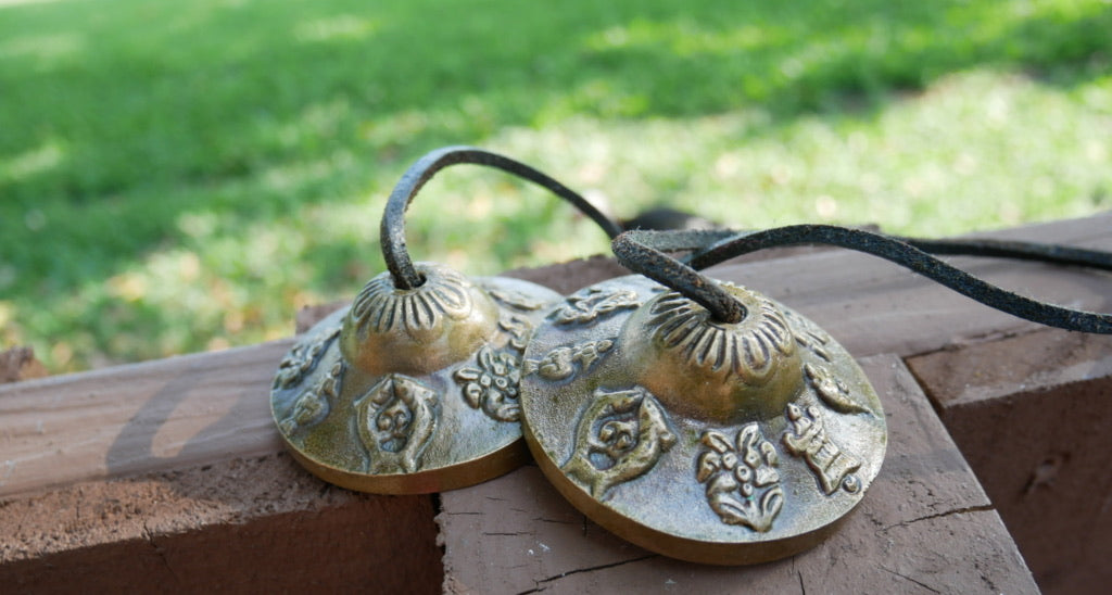 Meditation Chime Bells - Tingsha Cymbals - Tibetan Buddhist Meditation Yoga Bell Chimes In Gift Bag